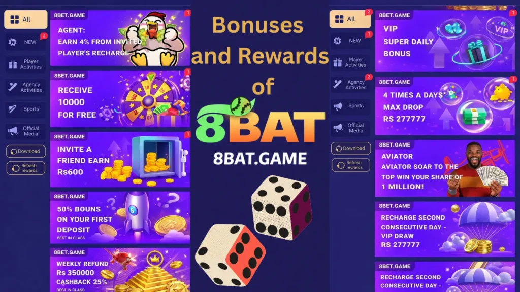8Bet Game Bonuses