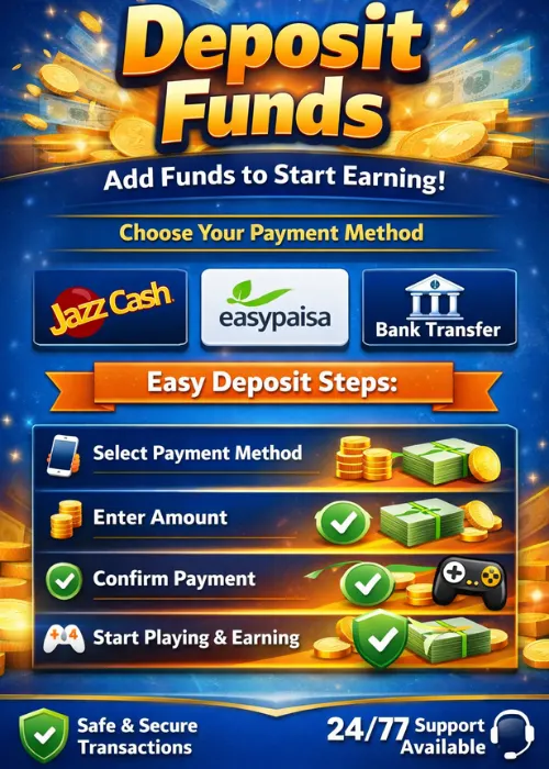 Deposit on 8Bat Game with jazzcash and easypaisa